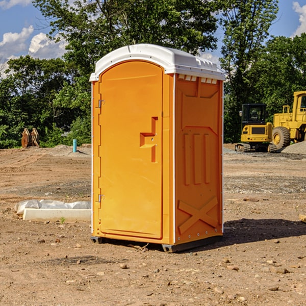 how often are the portable restrooms cleaned and serviced during a rental period in Jeromesville